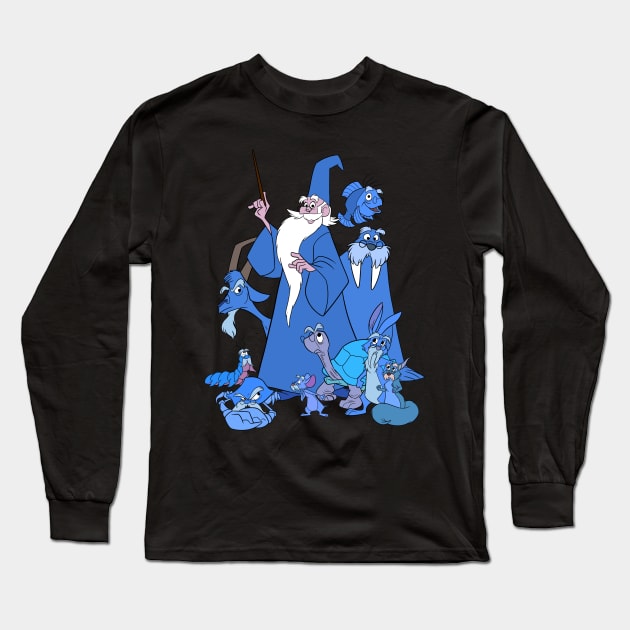 Merlin’s Menagerie Long Sleeve T-Shirt by toonbaboon